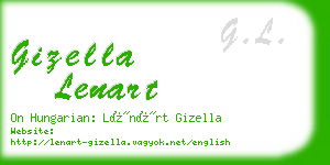 gizella lenart business card